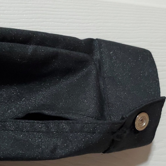 NWOT H & M Women's Black Silver Metallic Jacket With Glitter Size 12 - Picture 5 of 10